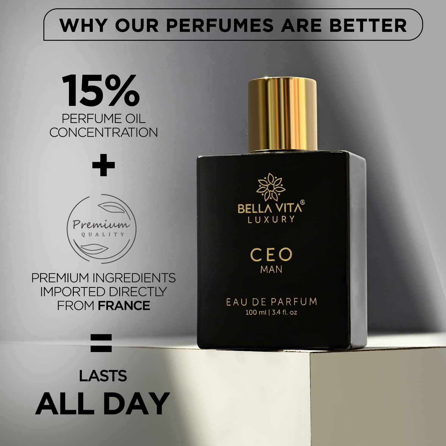CEO MAN & GLAM Fragrance Duo | Eau de Parfum Set for Men & Women (3.3 Fl.oz Each) | Long-Lasting, Vegan, Cruelty-Free Perfumes with Premium European Oils | Gift for Birthdays & Anniversaries