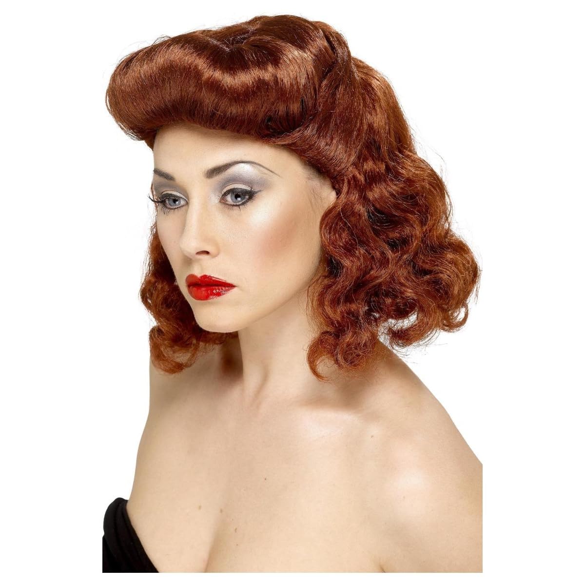Smiffys Womens/Ladies Pin Up Girl Wig (One Size) (Auburn)