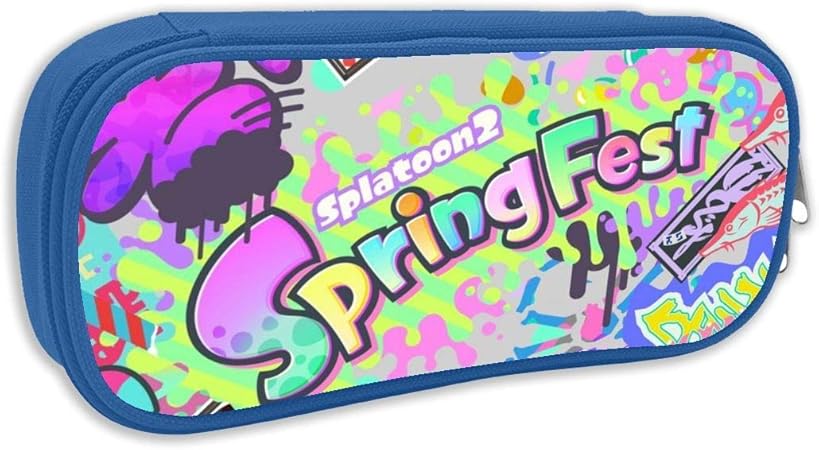 Amazon スプラトゥーン 4 おしゃれ 男女兼用 多機能ペン袋 軽量 大きいな容量 ファスナー 化粧ポーチ 文房具 ペンケース 筆記用具 収納 筆箱 学生 鉛筆ケース 筆入れ 男の子 女の子 進学 誕生日 入学 プレゼント ペンケース 文房具 オフィス用品