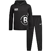 Reebok Boys Sweatsuit Set - 2 Piece Athletic Joggers Set with Fleece Pullover Hoodie Sweatshirt and Active Boys Sweatpants