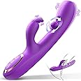 G Spot Vibrator Sex Toys-3 in 1 Adult Sex Toys 360° Rotation Vibrators with 10 Rubbing & 7 Vibrating & 7 Massaging, Waterproof Clitoral Stimulator Dildo Rabbit Vibrator Women Sex Toy for Female Violet