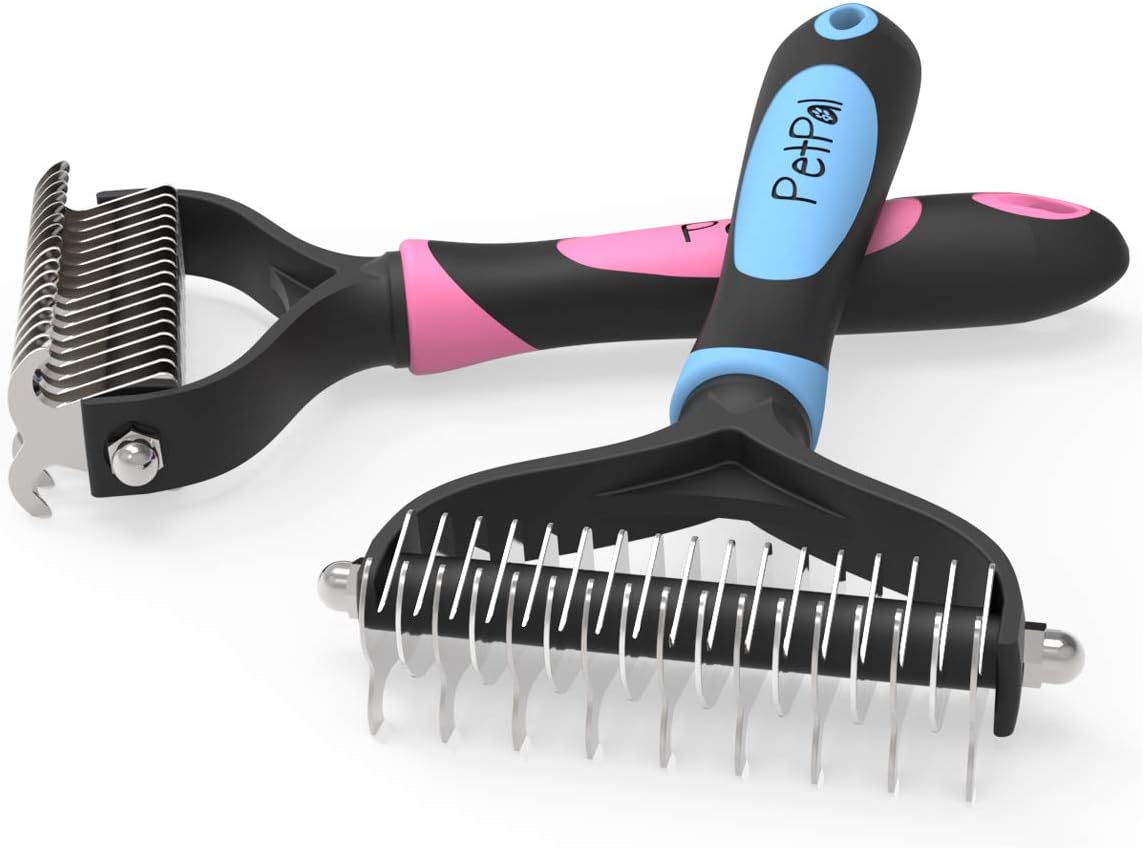 PetPäl Grooming, Dematting Comb for Dogs Cats, Horses, Blue, M 72mm