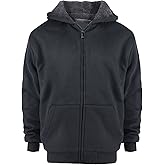 Boys' Sherpa-Lined Fleece Zip-Up Hoodie Sweatshirts Youth Kids Serpa Fleece Sweatshirt
