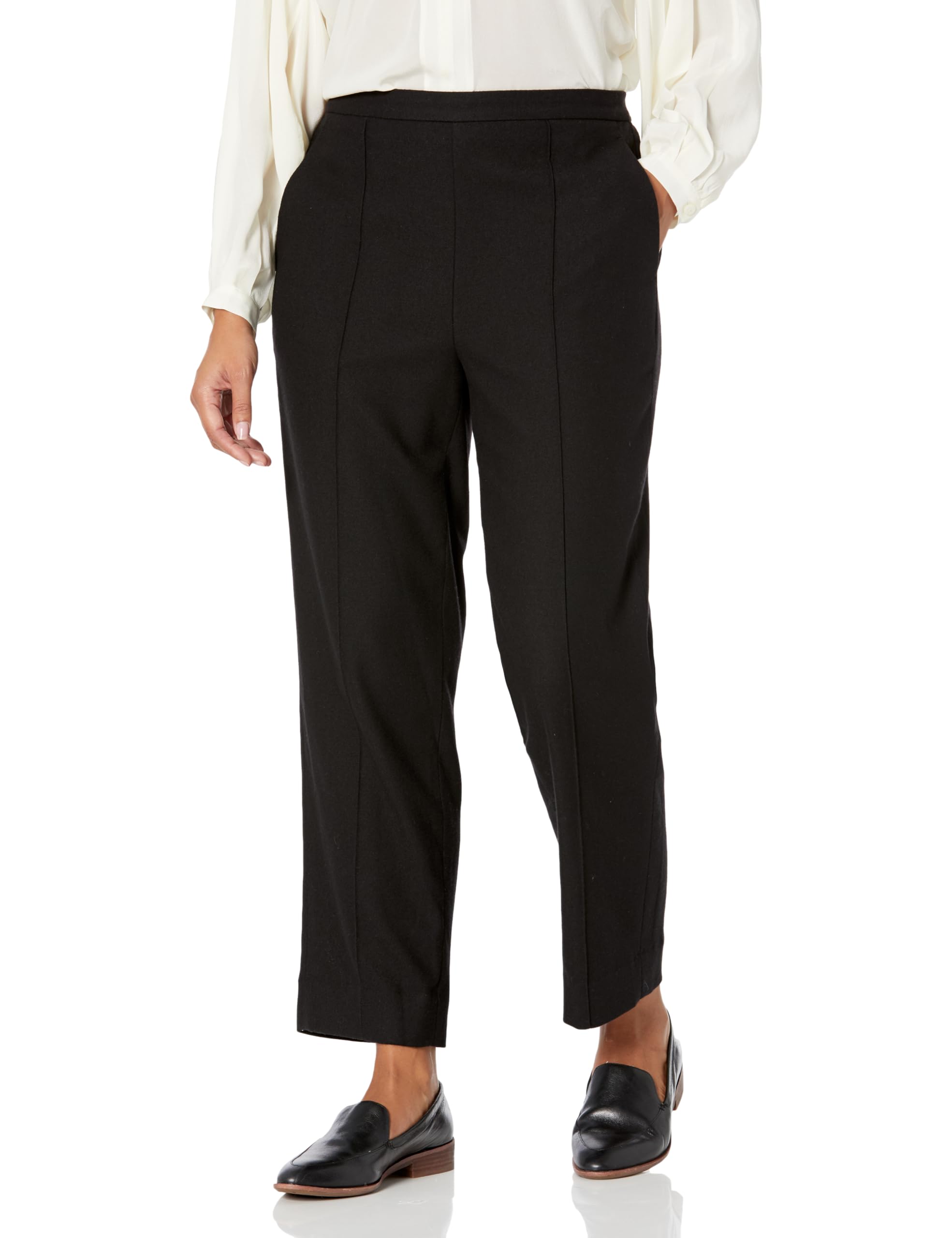 Photo 1 of Vince Womens Brushed Wool MID Rise Easy Pull ON Pant, Medium Black