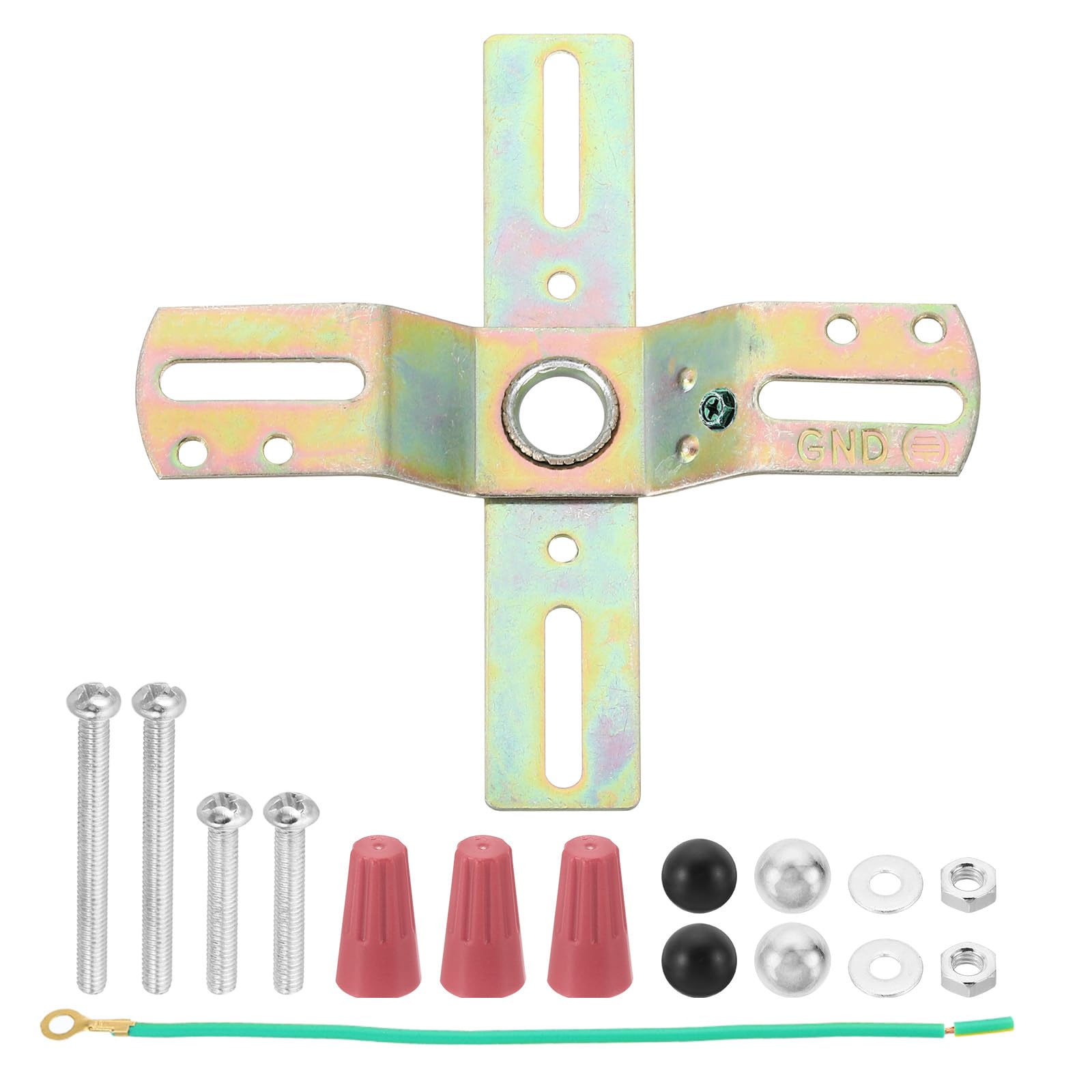 PATIKIL 4" Light Crossbar, 1 Set Carbon Steel Cross-Shaped Mounting Bracket 360 Rotation Universal Lamp Fixture with Screws for Chandelier Light