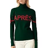 ALPSWARE Women Turtleneck Sweaters Apres Ski Shirt with Ear and Thumb Holes Heavy Thick Fit Thermal Winter Tops XS-L