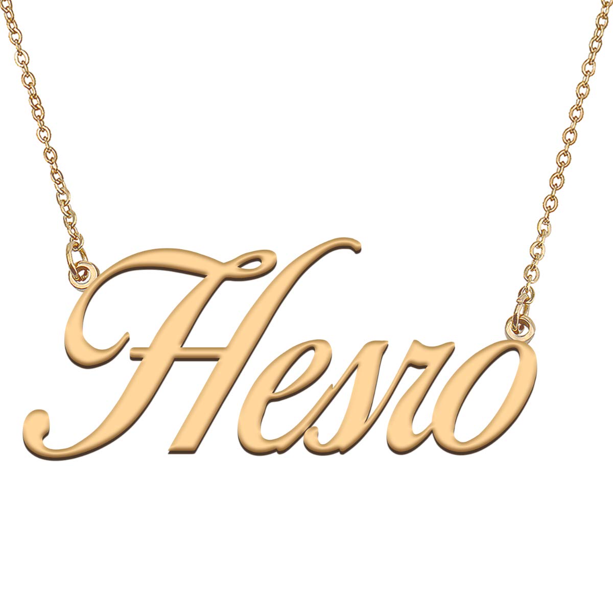 HUAN XUN Customized Custom Simple Any Name Necklace