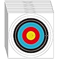 THREE ARCHERS 30pcs/50pcs Targets Paper Standard Archery 40cm 10 Ring Bow and Arrow Targets for Hunting & Shooting Archery Accessories for Target Practice