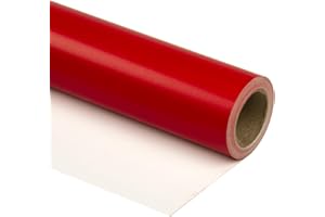 RUSPEPA Red Wrapping Paper Solid Color for Wedding, Birthday, Shower, Congrats, and Holiday - 17.5 Inches X 32.8 Feet
