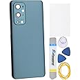 Green Acrylic Glass Back Panel Cover Replacement for OnePlus 9 Pro with Pre-Install Adhesive Rear Camera Frame Rear Camera's Lens and Installation Instruction Tool Kit