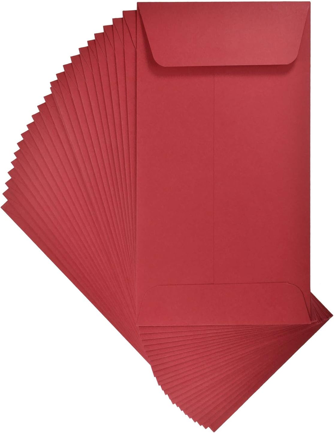 #7 24 Coin Envlopes Self-Sealing Red