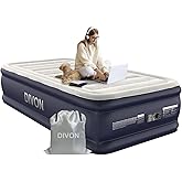Twin Air Mattress with Built-in Pump,18''Raised Blow Up Mattress 2 Mins Self Inflation/Deflation,Upgraded Thicker Inflatable Mattress,Flocked Top Air Bed with Storage Bag for Guests,Home,Camping
