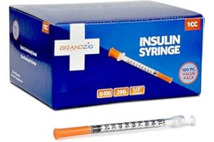 Brandzig Syringes 29G 1cc 1/2" 100-Pack For Scientific Labs