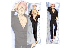 QIWUQIOWQ Ryomen Sukuna Body Pillows Body Pillow Anime Body Pillow Anime Girl 2wt Pillowcase Japanese Anime Body Pillow Cover Dakimakura 59”x20” Hugging Pillow Cover