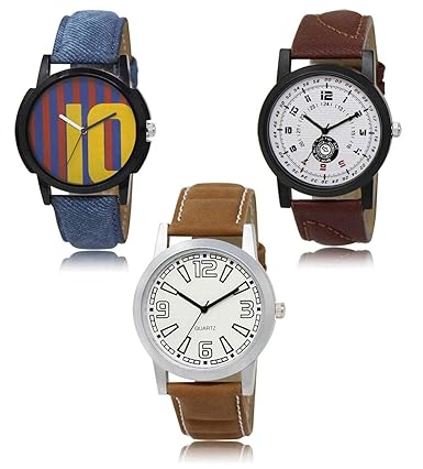 Mens Analogue 3 Piece Watch Combo Set(VW-LR-10-11-15)