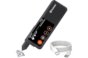 Valkynos Rechargeable Diamond Tester Pen with LCD Display & UV Light – Professional High Accuracy Gem & Jewelry Testing Tool for Diamonds, Easy-to-Use Electronic Selector for Novice and Expert