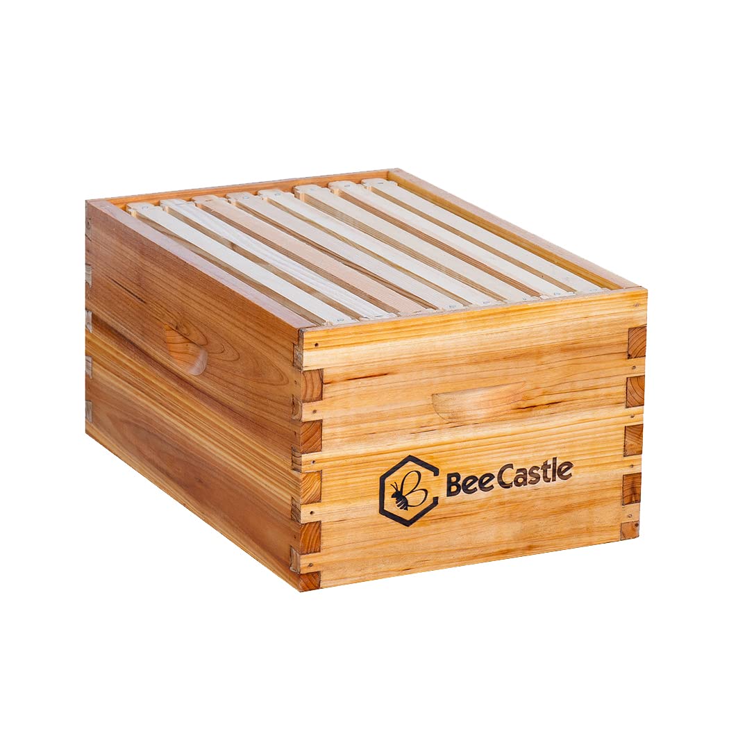 BeeCastle Heavy Wax Coated Langstroth Unassembled Deep/Brood Box with ...