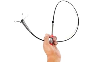 DOMEJO Drain Snake, Drain Clog Remover - Gutter Cleaning Tools Drain Cleaner for Toilet Sewer Shower Kitchen Bathroom Tub Clogged Drains Opener Cleaning Tool, Flexible Grabber Claw Pick Up Reacher (35 inch)