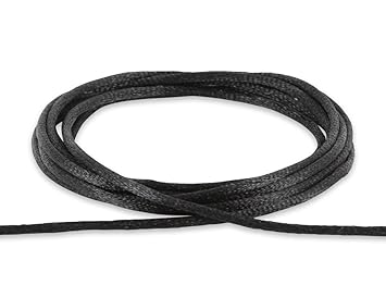 AURORIS - 10m Nylonband rund 1mm Farbe: schwarz