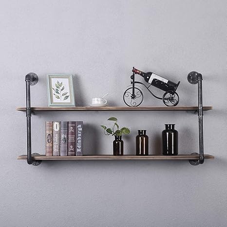Industrial Pipe Shelving Wall Mounted 