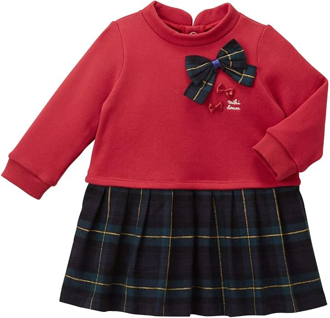 Amazon Co Jp ミキハウス Mikihouse ワンピース 13 1906 8 1cm 赤 服 ファッション小物