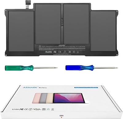 ASMARK A1466 A1369 Macbook Air 13-inch Battery Replacement 8100mAh 61.56Wh