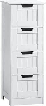 Bath Vida Freestanding White 4-Drawer Bathroom Floor Cabinet 30x30x81cm view 6