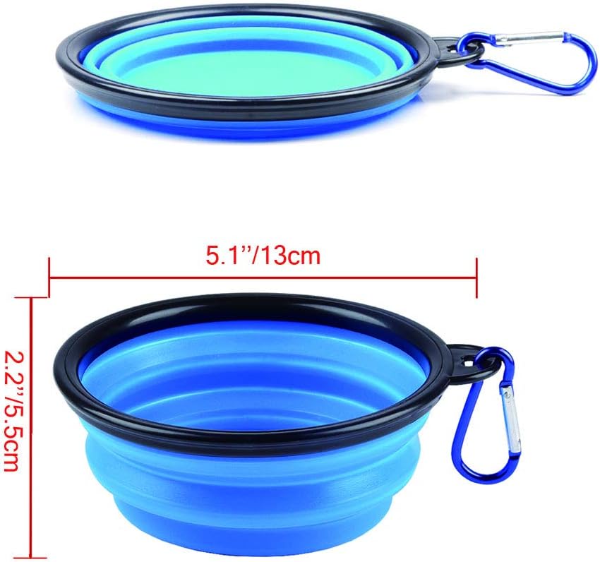 ZUOFENG Collapsible Travel Silicone Dog Cat Bowl Portable Pet Food Water Bowl - Image 3