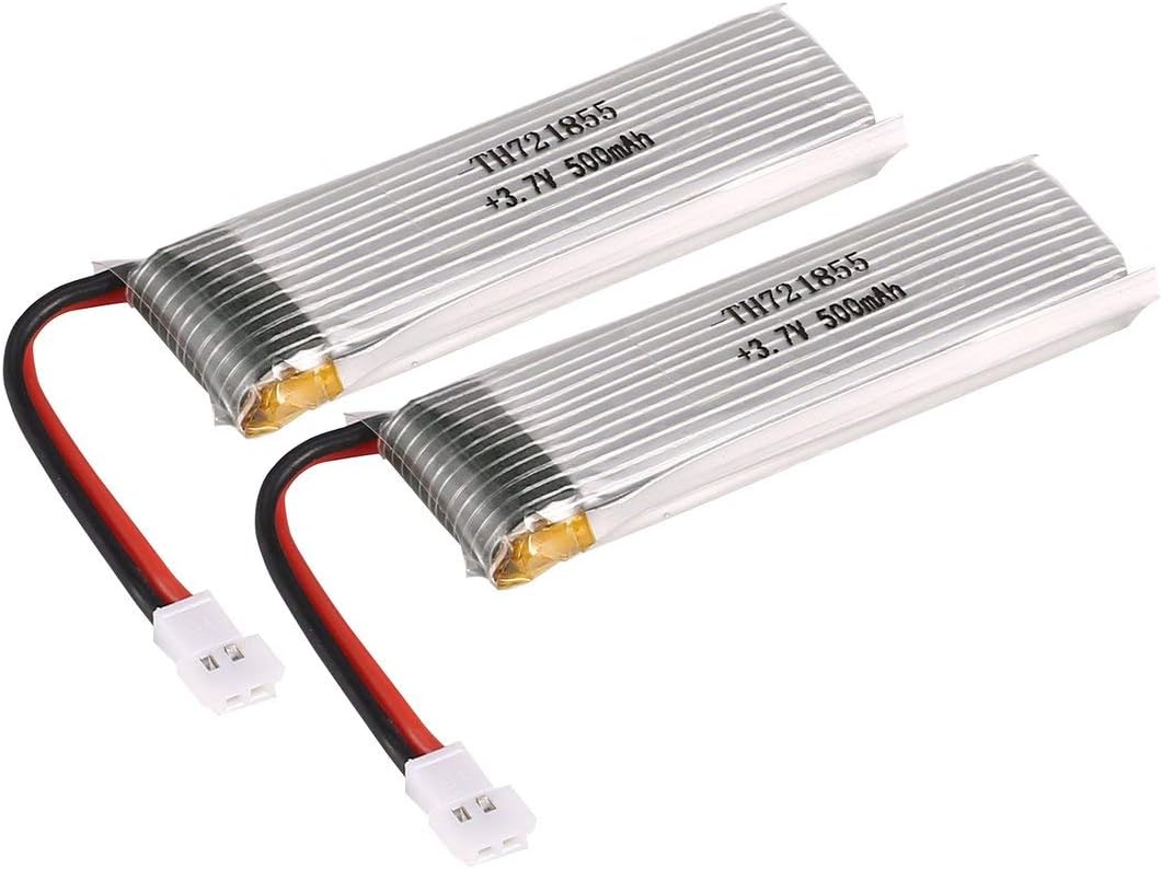 KMtar 2PCS 3.7V 500mAh Li-po Battery for Wltoys V966 V977 BAYANGTOYS X20 H37 RC Drone Quadcopter Aircraft UAV Spare Part