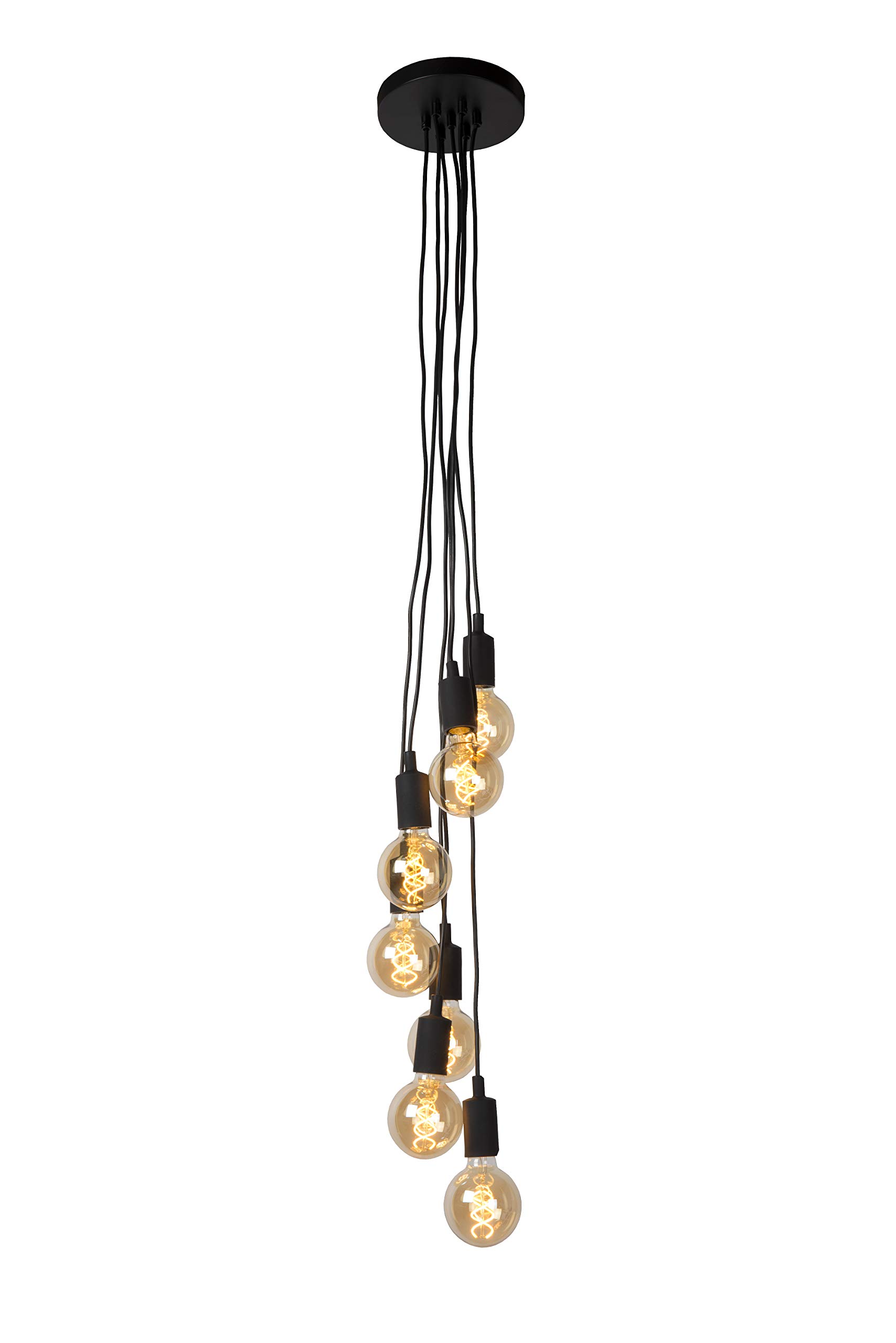 LUCIDE FIX - Pendant Light - 7xE27 - Black