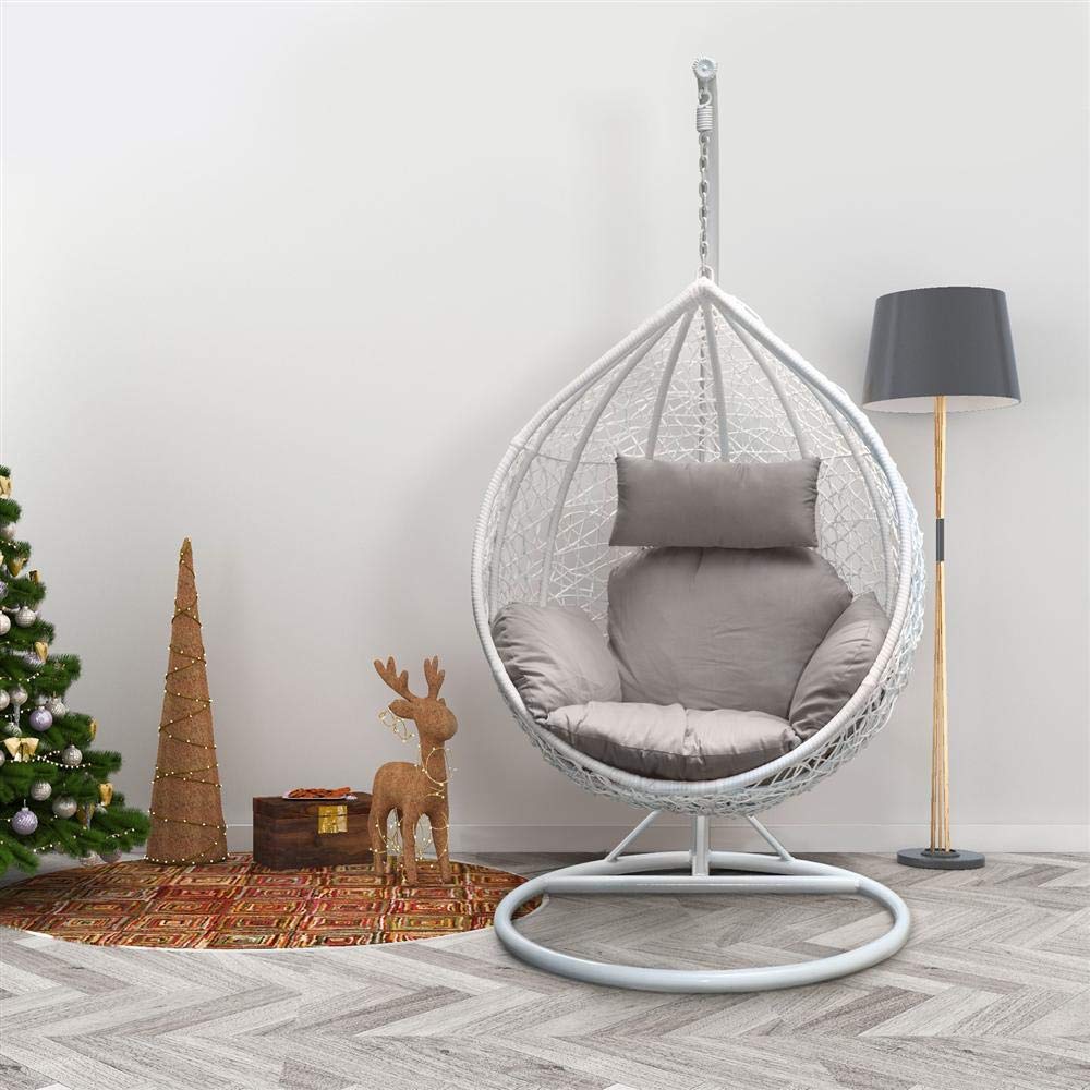 Yaheetech Rattan Swing Chair Patio Garden Wicker Hanging Egg Chair