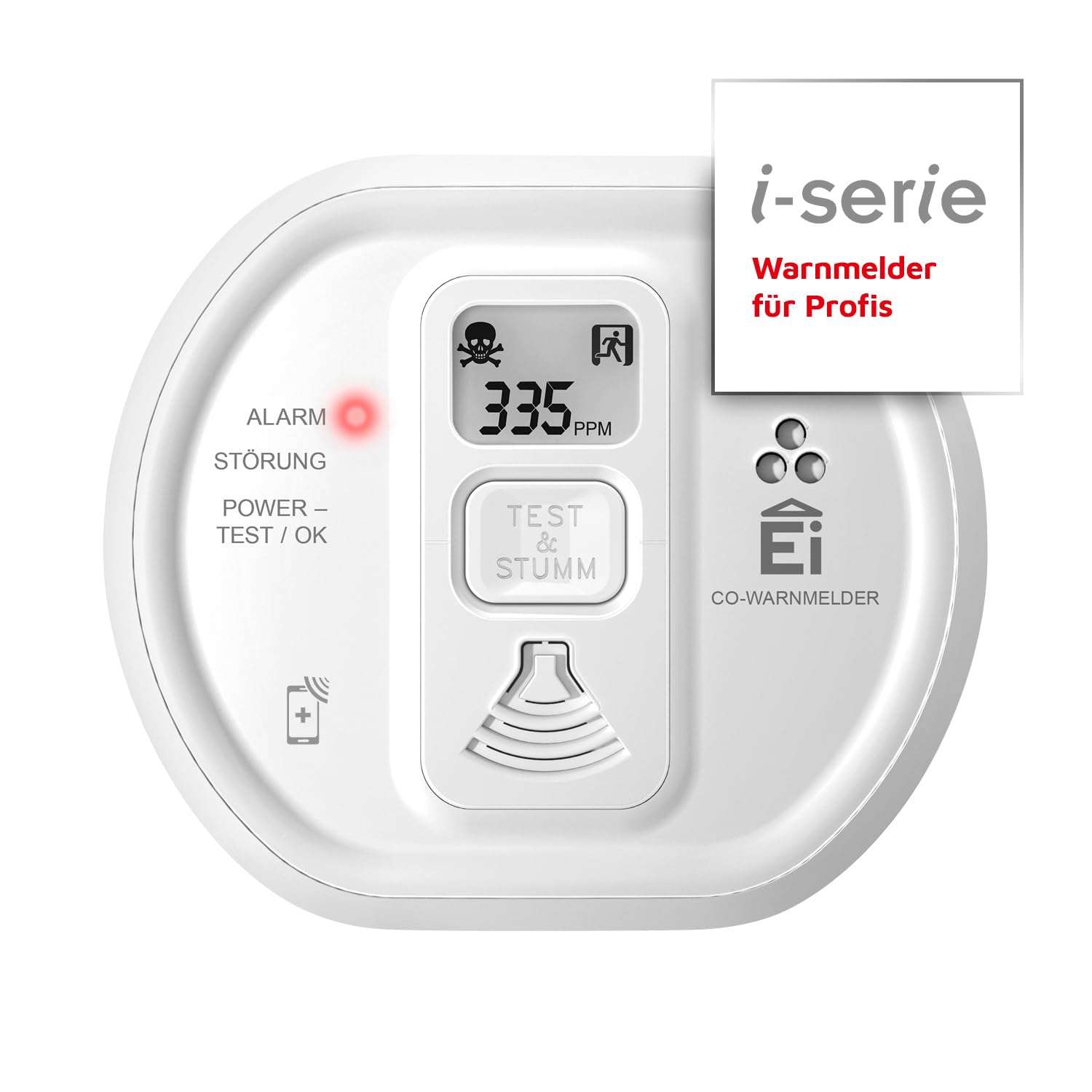 Ei Electronics Professional Ei208iDW Carbon Monoxide Detector, i-Series CO Detector with AudioLINK Function for Instant Data Reading, LCD Display and Battery for 10 Years, Optional Wireless
