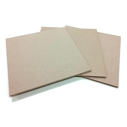 Square MDF Wood Craft Plaque Sign 10 x 10-inches, 3-Pack (SJT00073)