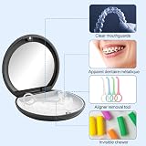 SwirlColor Retainer Case Portable Denture Box with Mirror and Removal Tool view 7