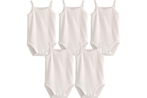 Baby Girls Spaghetti Strap Bodysuit Sleeveless Baby Tank Top Cotton Baby One-Pieces Pack of Summer Baby Clothes Outfit