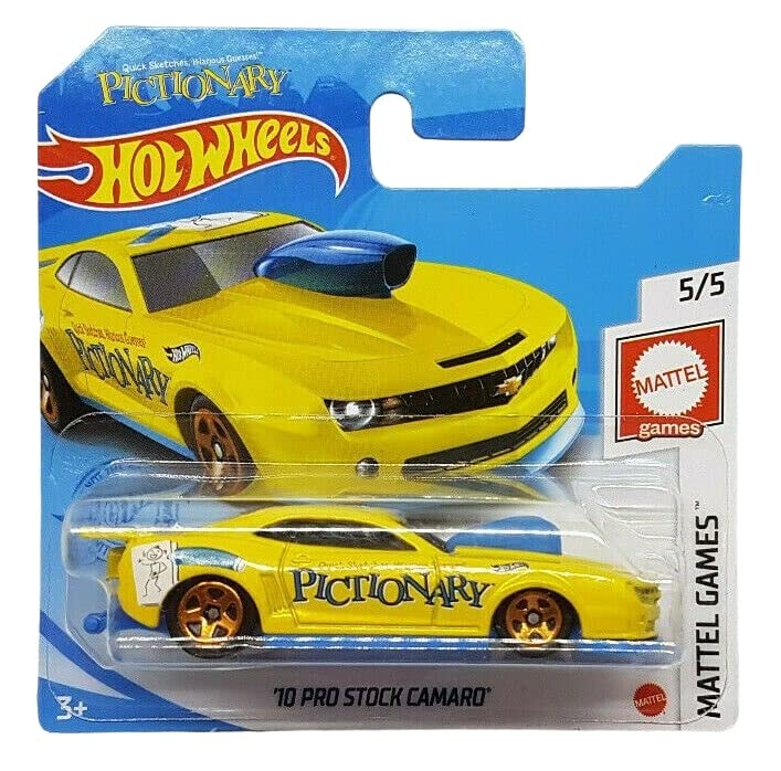 Hot Wheels - '10 Pro Stock Camaro - Mattel Games 5/5 - GRY72 - Short Card - Pictionary - GM - Mattel 2021