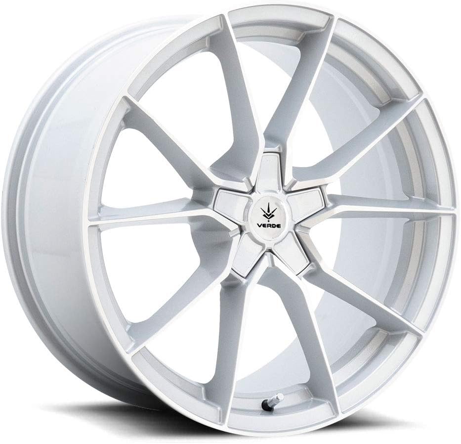 Verde Wheels V18 Verve Gloss Silver with Machined Face Wheel (16 x 7.5 inches /5 x 4 inches, 42 mm Offset)