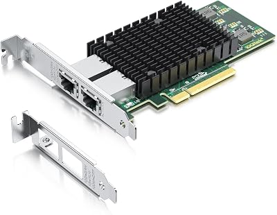 10Gtek 10Gb PCI-E NIC Dual Copper RJ45 Intel X540 Controller Network LAN Adapter