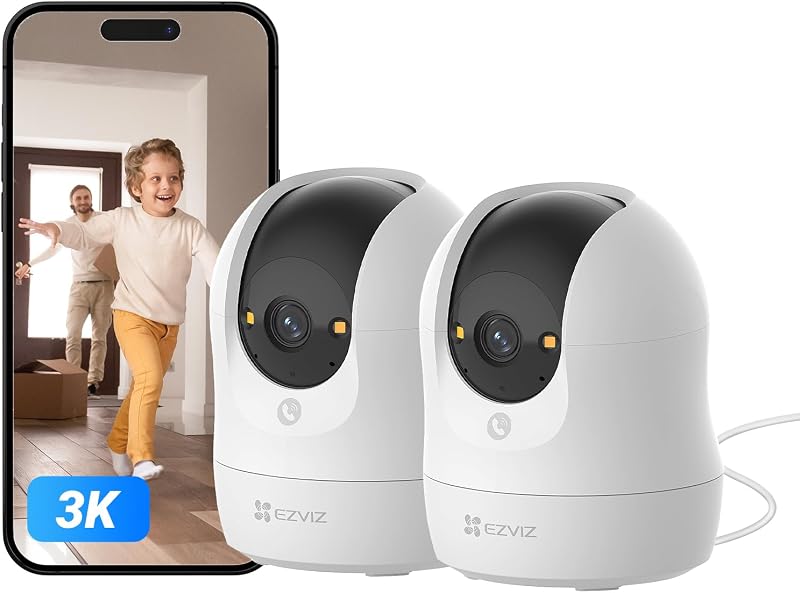 C6N G1 3K 5MP WLAN Überwachungskamera Innen, 360 PTZ (2er Pack)