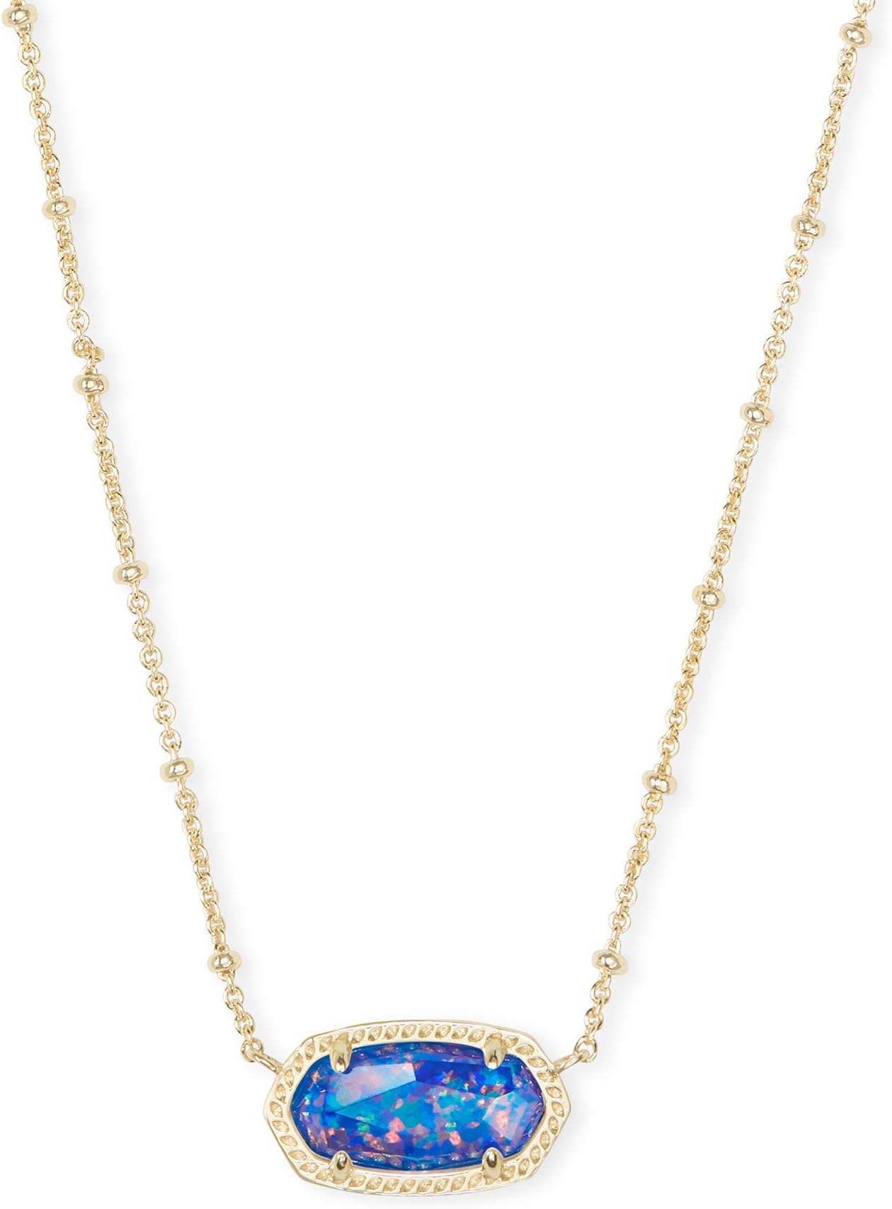 Signature Elisa Gold Plated Necklace (Indigo Kyocera Opal Illusion)