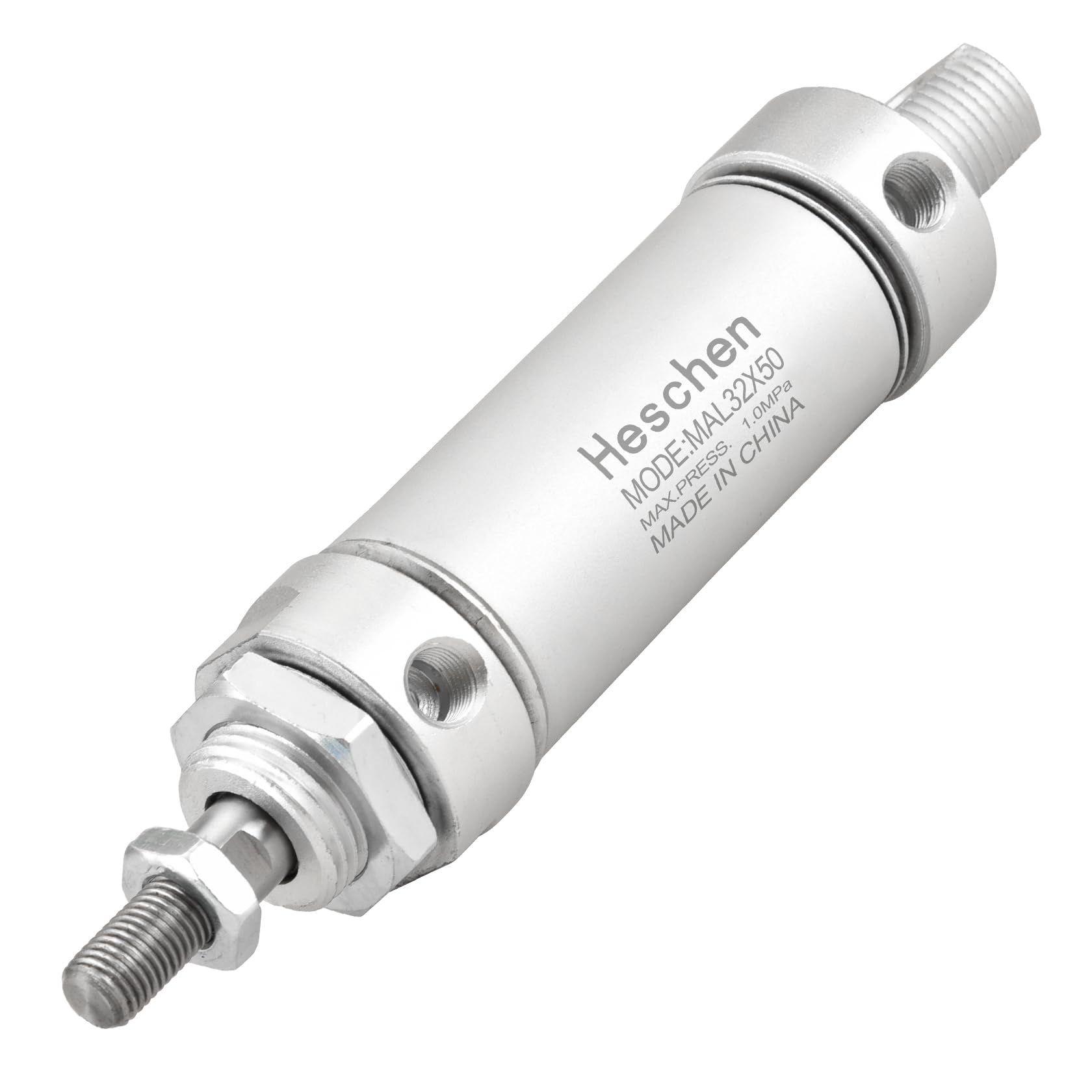 Heschen Pneumatic Slim Air Cylinder, MAL 32-50, PT1/8'' Port, 32mm Bore, 50mm Stroke, Double Acting