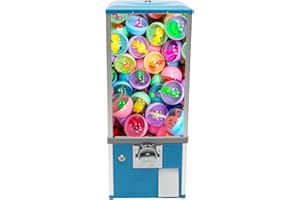 CHYNALYS Vending Machine, Commercial Toy Candy Capsule Vending Machine, Classic Gumball Machine, 4x25 Dual Side Coin Operators Prize Machine Dispenser Candy Machine for Gaming Store, with Keys (Blue)