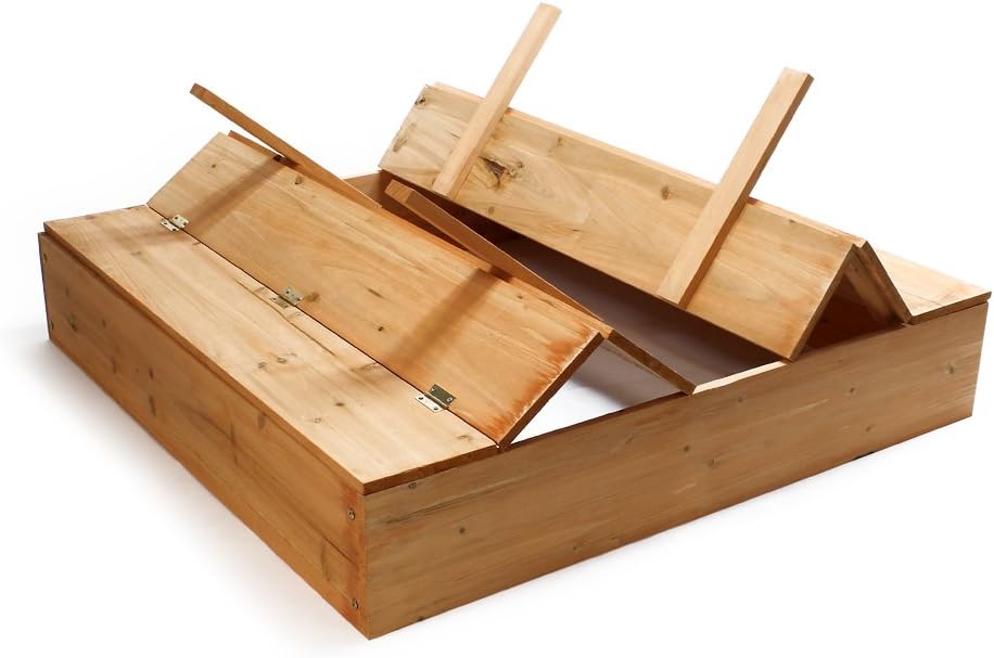 Wiltec Bac A Sable Avec Couvercle Rabattable Bac A Sable Avec Banc Bois Amazon Fr Cuisine Maison