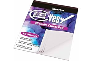 JERRY'S ARTARAMA Yes! Multi Media Cotton Canvas Pads - Wet Media Canvas Pads (10 Sheets) for Watercolors, Oils, Acrylics, Markers, & More! - [16x20" - 3 Pack]