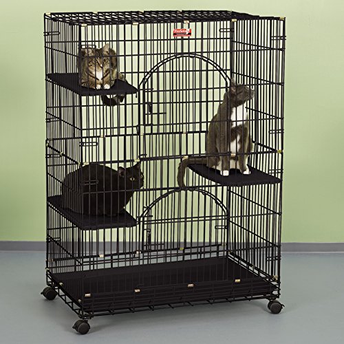 ProSelect Foldable Cat Cages 48" High-Black - Thumbnail 3