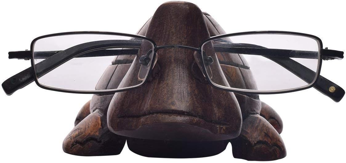 Unique Gift Turtle Shaped Wooden Eyeglass Spectacle Holder Display Stand Home Office Desk Decorative