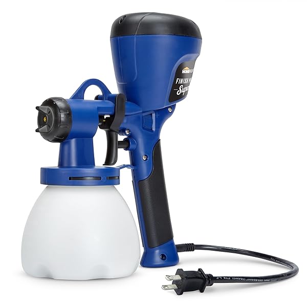 HOMERIGHT C800971.A SUPER FINISH MAX, INCLUDES 3 BRASS SPRAY TIPS, 3 SPRAY PATTERNS, EASY TO CLEAN HVLP PAINT SPRAYER, GREAT FOR FURNITURE, CABINETS, TRIM & MORE, SPRAYS STAINS, SEALERS & LATEX PAINTS