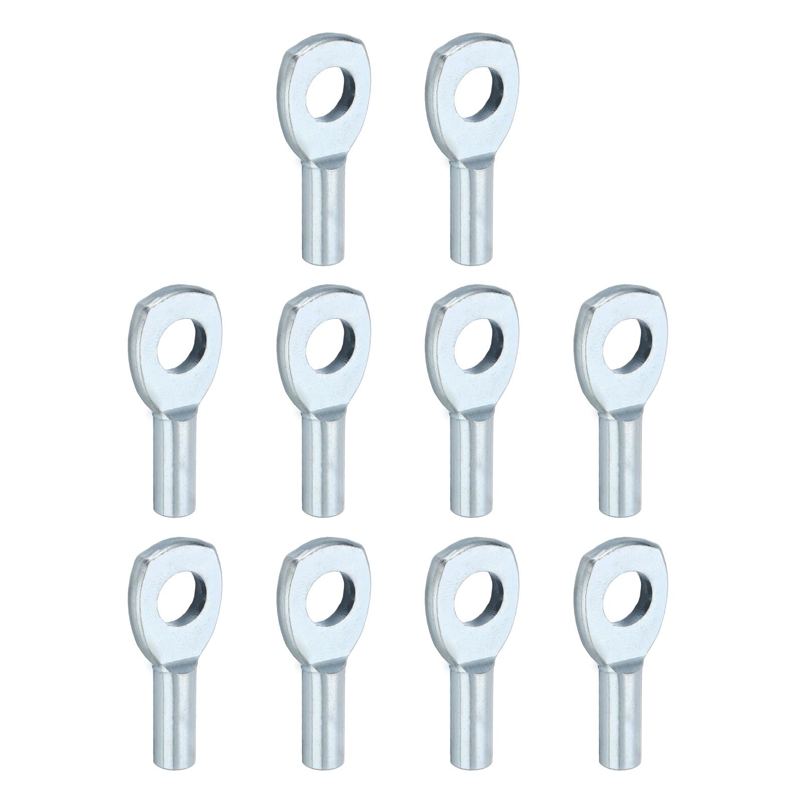 PATIKIL Cable Ball Stopper, 10pcs Gym Machine Accessories for 5mm Cable Fitness Equipment Wire Rope Port Joint Replacement Parts for Home Gym Machine,Silver