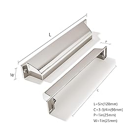 ZAUYX 10 Pack 3-3/4 Inch Center to Center Polished