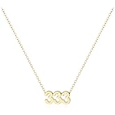 Tavuala Angel Number Necklace for Women,18K Gold Plated 111 222 333 444 555 777 888 999 1111 Necklace Numerology Jewelry